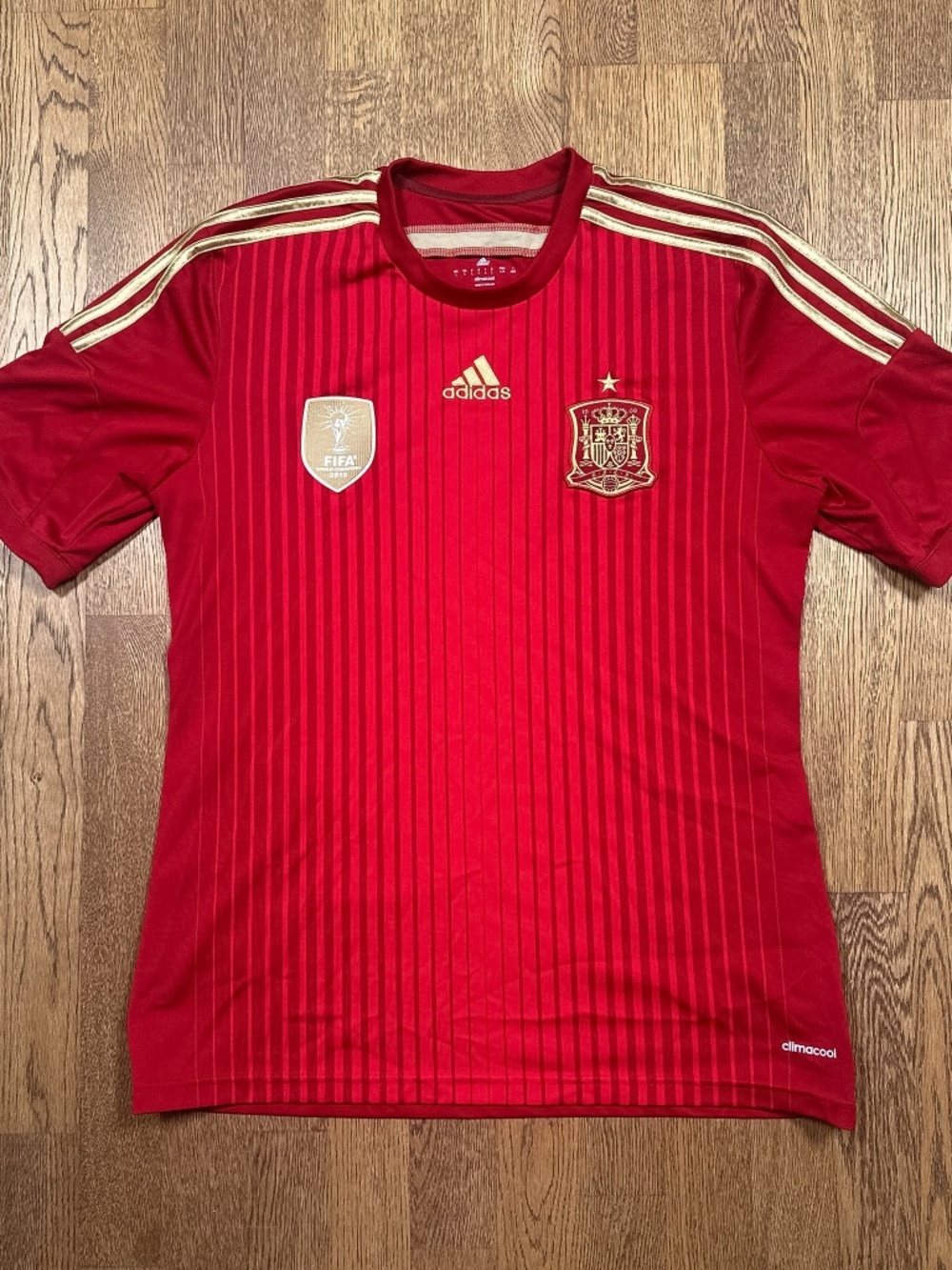 Adidas Spain National Soccer Team 2014 World Cup Home Red Jersey Mens Large